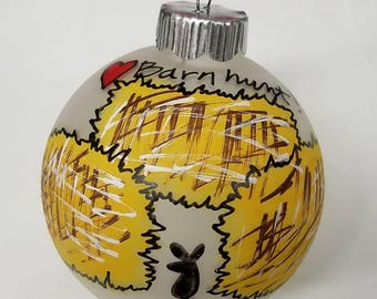 Personalized Barn Hunt Ornament - Barn Hunting Personalized Dog Christmas Ornament - Hand Painted Dog Sport Ornament - Custom Dog Ornament