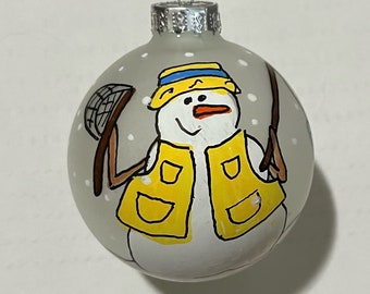Fisherman Ornament Personalized - fishing ornament - Gone Fishing - Trout Fishing - Catch of the Day ornament - Fly Fishing