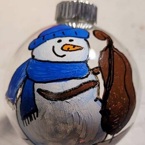 Stand Up Bass Player Personalized Hand Painted Christmas Ornament - Bluegrass Music Ornament - Musician Ornament - Custom Ornament