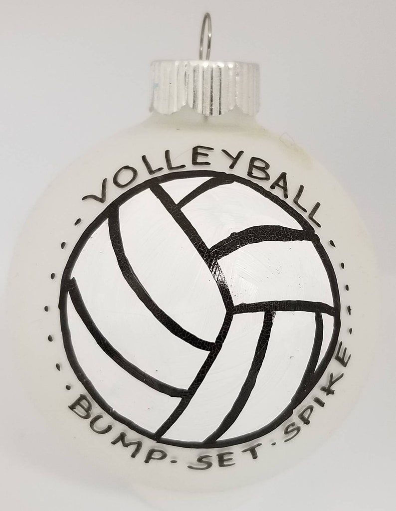 Personalized HandPainted Volleyball Christmas Ornament Etsy