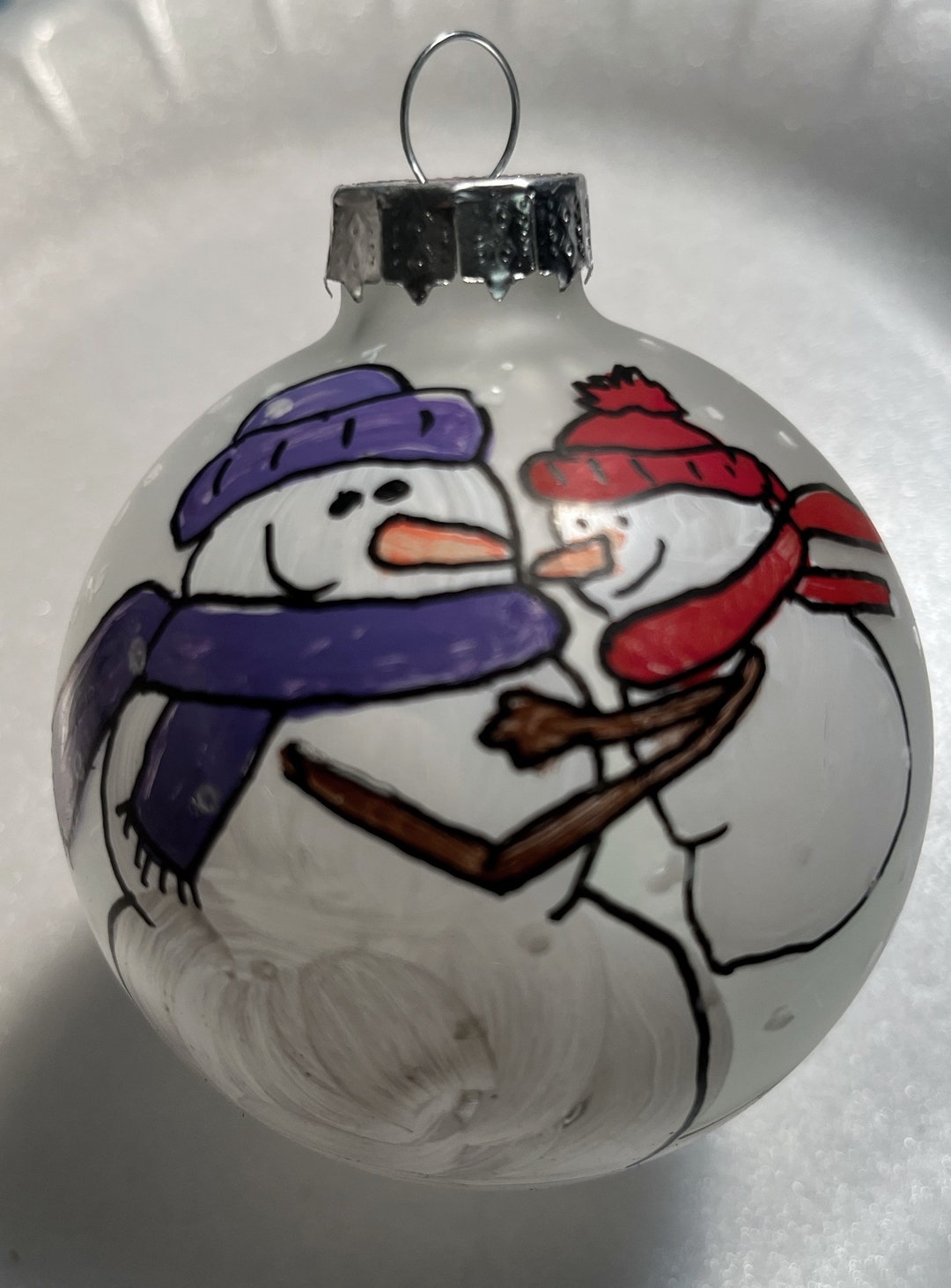 Single Parent Hand-painted Personalized Custom Christmas Ornament ...