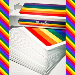 RAINBOW Playing Cards, Pride Playing Cards, Rainbow Gift, Pride Gifts, Pride Flag Playing Cards, Pride Flag Gifts, SuperiorPOD Playing Cards