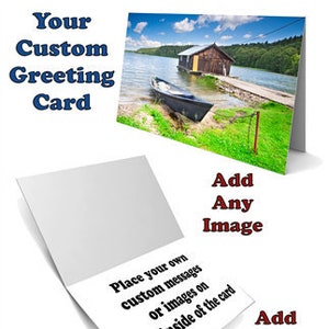 Create Your Own Custom Card 5"x7" A7, Greeting , Thank You , Wedding , Birthday , Holiday Card