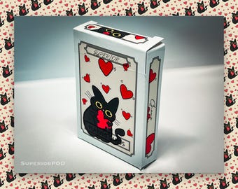 ヴィンテージ カラフル 黒猫 トランプ - 6枚セット - Etsy 日本