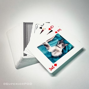 Personalized Playing Cards WATERPROOF/TEAR-PROOF with Premium Plastic Two Piece Box Personalized Gift Card Deck