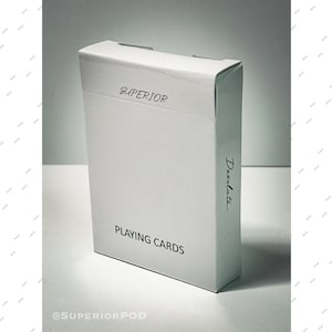 Witte DESOLATE speelkaarten, lege speelkaarten, blanco speelkaarten, troosteloze geschenken, trieste speelkaarten, depressie cadeau, kaartspel wit