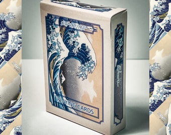 The Great WAVE Playing Cards, Waves Playing Cards, Japanese Artwork Gifts, The Wave Playing Cards, Japanese Art, Superior POD Playing Cards