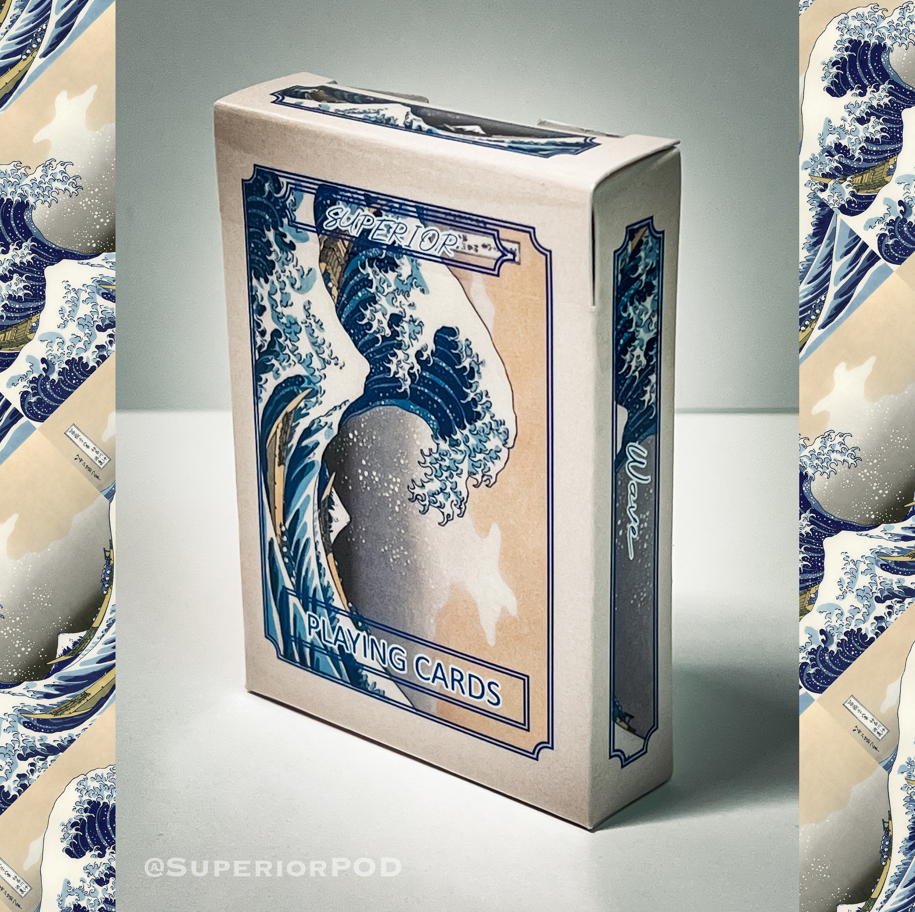 The Great WAVE Playing Cards, Waves Playing Cards, Japanese
