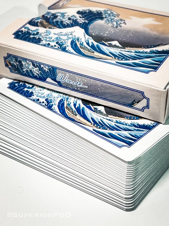 The Great WAVE Playing Cards, Waves Playing Cards, Japanese