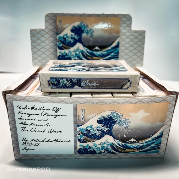 The Great Wave Playing Cards - Brick - Display Box - 8 Deck Set