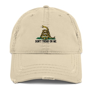 Distressed Gadsden Hat (4 colors to choose) American flag come and take it  custom hat. father&#39;s day gift