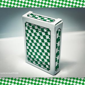 Jeu de cartes porte-bonheur, cartes à jouer trèfle, cartes à jouer trèfle, jeu de cartes porte-bonheur, jeu de cartes de la Saint-Patrick, cadeau porte-bonheur, jeu de cartes irlandais