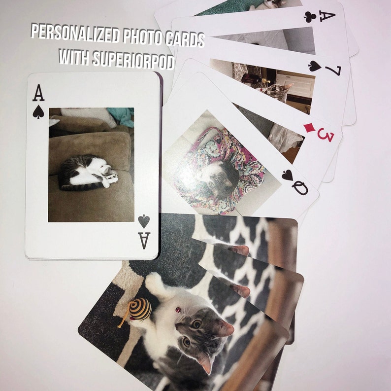 Custom Personalized Playing Cards with Printed Tuck Box (Read Description for Instructions!) 