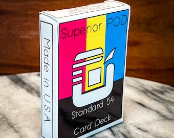 SPOD ORIGINAL Cyan Magenta Yellow Black Traditional Modern Poker Cards, Colorful Playing Cards,  Traditional Card Deck, Standard Card Deck