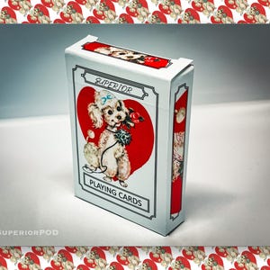 BE MINE Spielkarten, Hundespielkarten, Liebesspielkarten, Hundekarten Deck, Liebeskarte, Valentinstagskarte, Valentinstagsgeschenk, Pudel