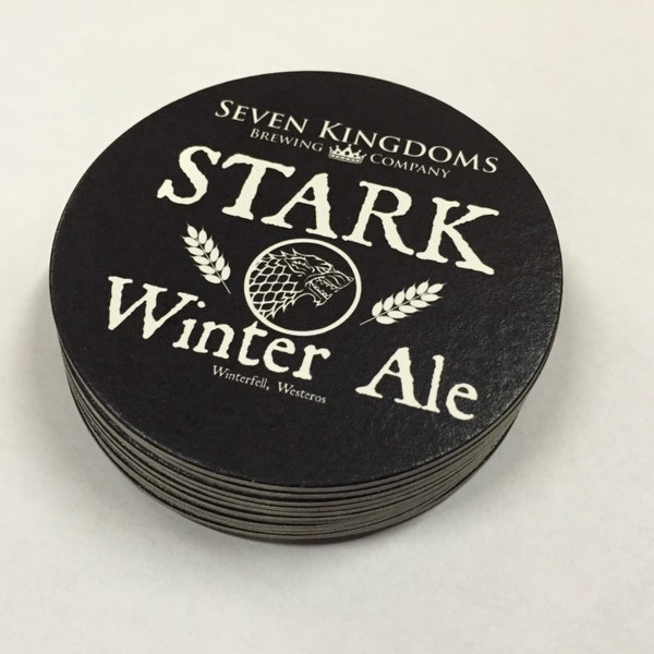 Game of Thrones Stark Winter Ale Coasters (12) winter is coming printable tee shirt design