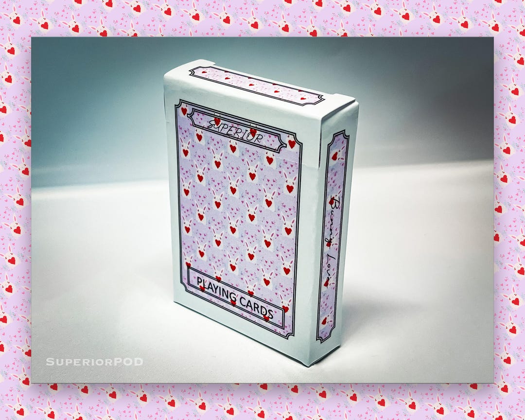 BUNNY LOVE Playing Cards, Bunny Playing Cards, Easter Gifts, Rabbit ...