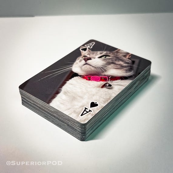 Deluxe Custom Playing Cards FULL BLEED PHOTOS with Printed Tuck Box (Read Description for Instructions!)