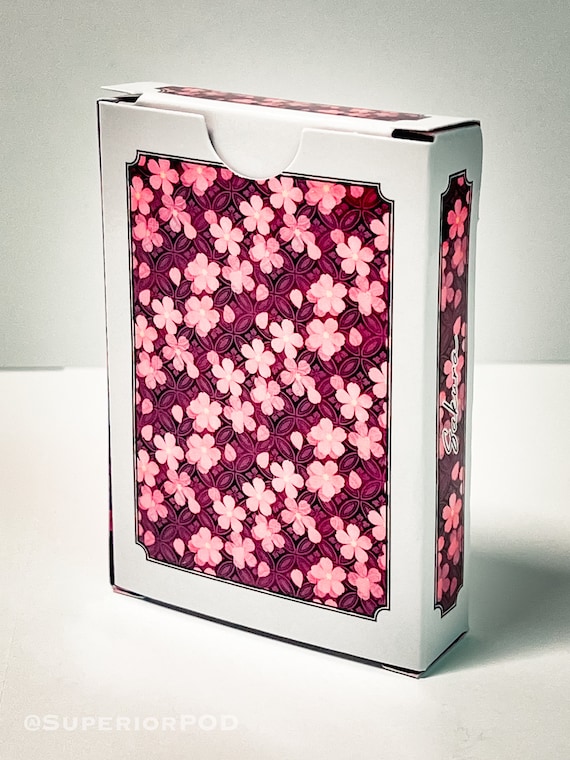 SAKURA Flower Playing Cards, Cherry Blossom Playing Cards