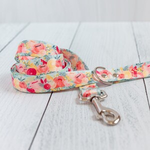 Blossoms Floral Dog Leash, Female dog lead, Girl Dog Leash, Roses Floral, Pink Floral, Flower Dog Leash, Zaley Designs, Heavy Duty Dog Leash