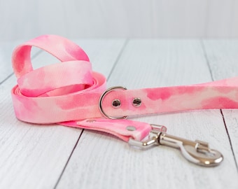 Light Pink Watercolor Dog Leash, Female Dog Leash, Girly Pink Dog Leash, Girl Dog Leash, New Dog Mom Gift, Zaley Designs, Heavy Duty Leash