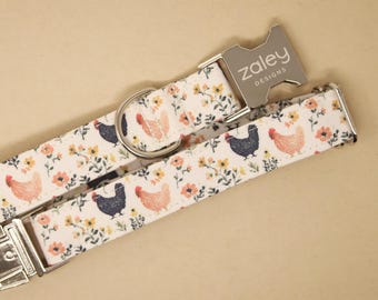 Hundehalsband mit Huhnmotiv: Bauernhof, Gehöft, Küken Halsband