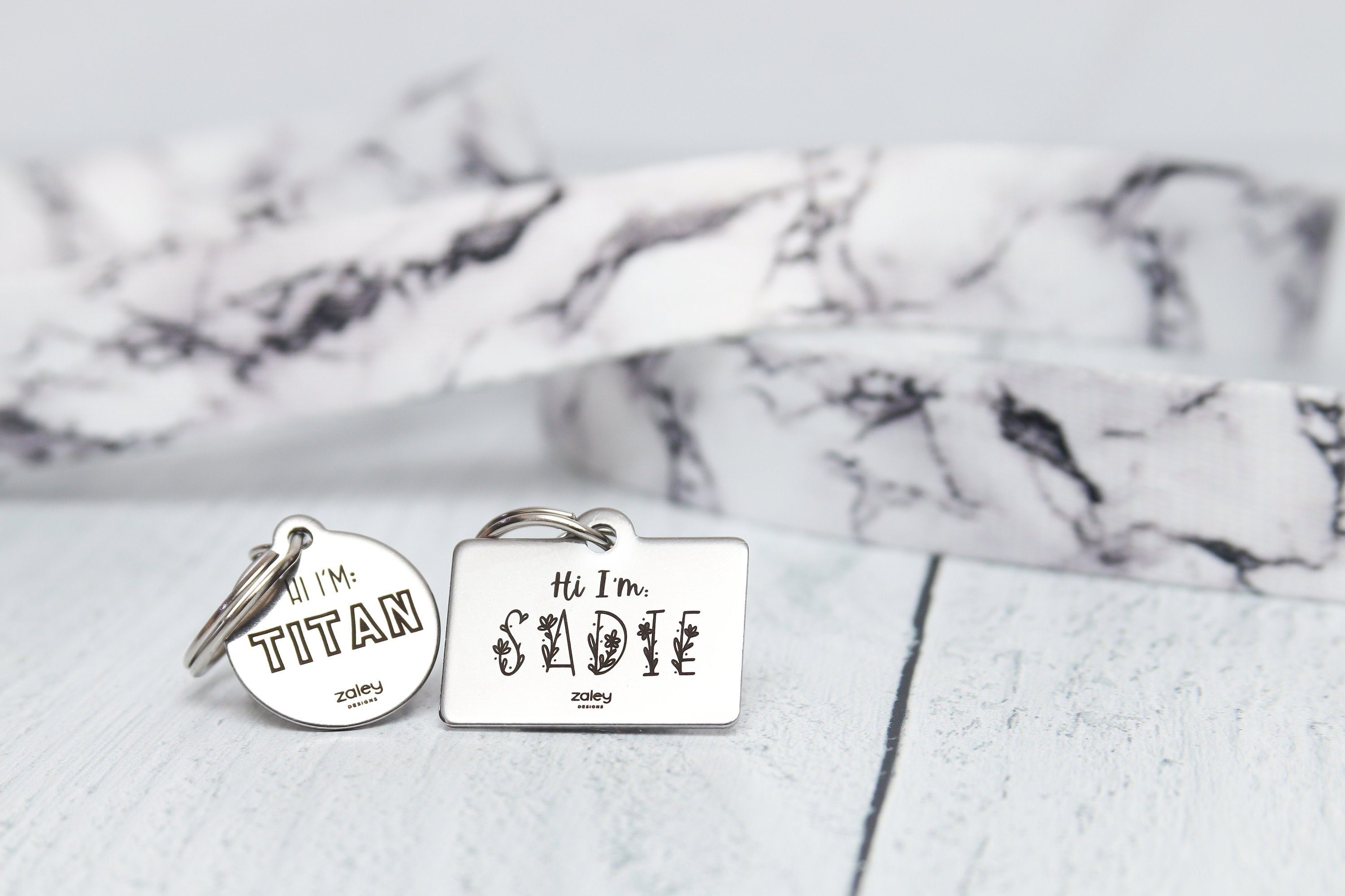 12 Font Choices - Custom Dog Tag, Stainless Steel Engraved Dog Tag
