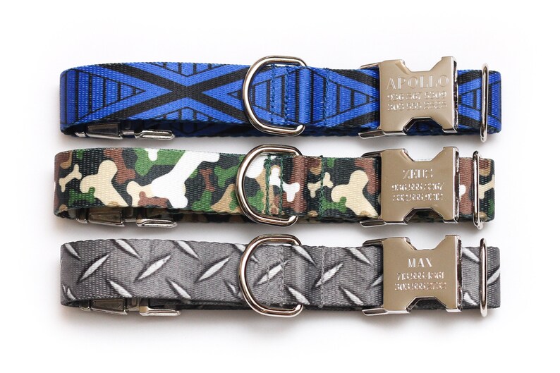 Collier de chien personnalisé Go Tagless Nom gravé et numéro Etsy