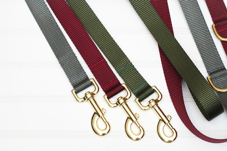 Dog Leash bing Heavy Duty Olive Burgundy Charcoal Etsy
