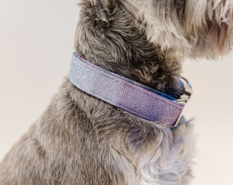 Light Purple Glitter Dog Collar, Special Occasion Dog Collar, Wedding Dog Collar, Lavender Pet Collar, Dog mom gift, Female Dog Collar