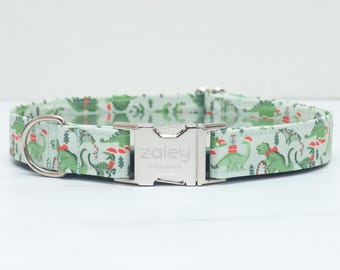 Weihnachten Dinosaurier Hundehalsband: T-Rex Urlaub Haustierhalsband
