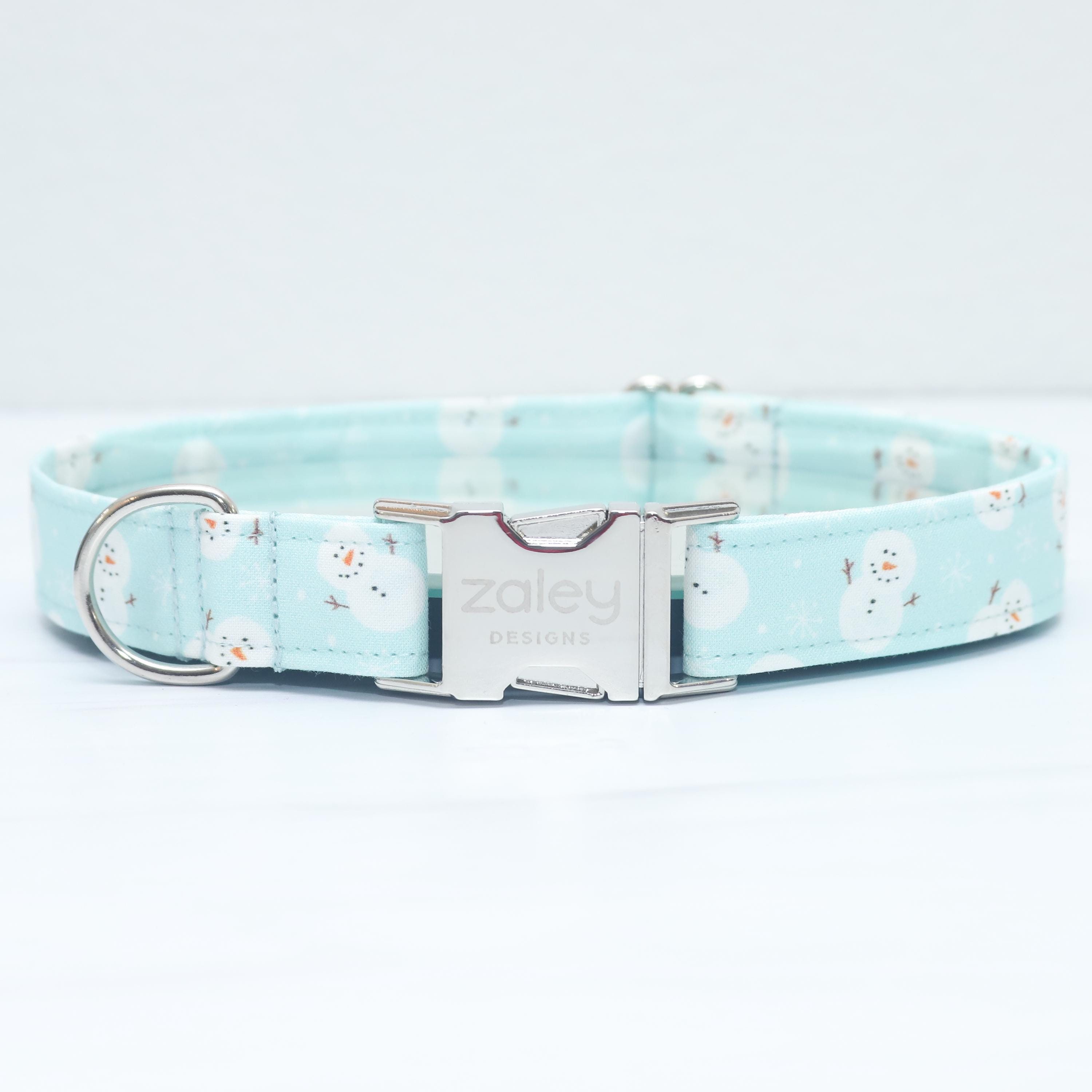 Light Blue Snowman Dog Collar: Festive Winter Pet Collar - Etsy