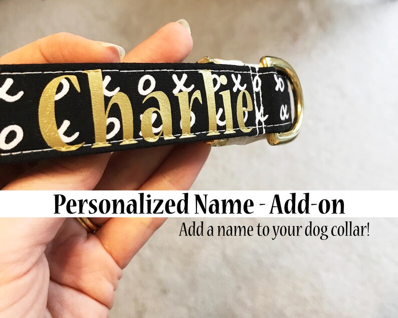 Personalized Dog Collar Add Name to Dog Collar Addon Etsy