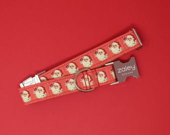 Vintage Santas Hundehalsband in Rot: Weihnachtshalsband