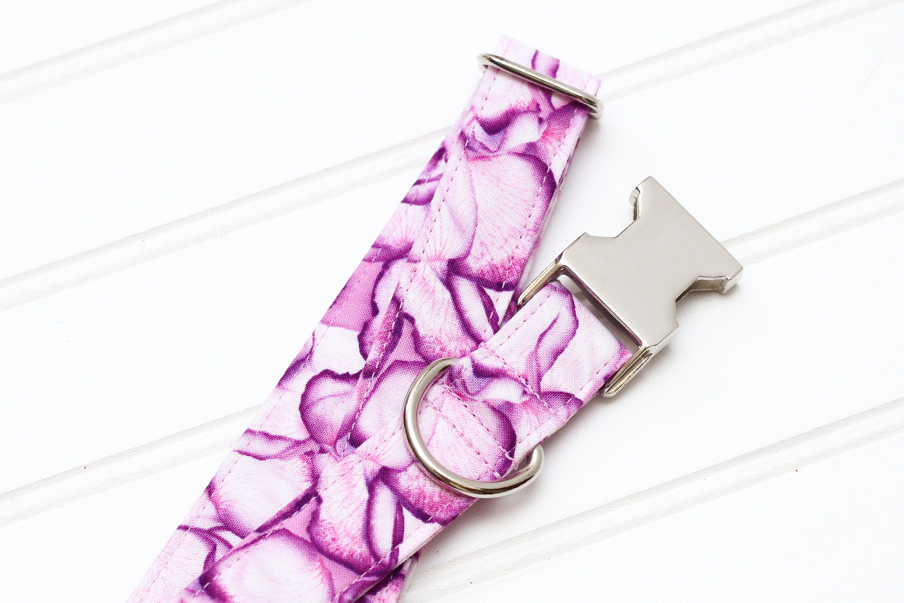 Floral Dog Collar Flower Petals Fabric Dog Collar Zaley Etsy