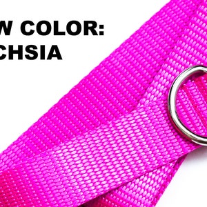 May include: A fuchsia pink dog leash with a silver metal ring.  NEW COLOR: FUCHSIA