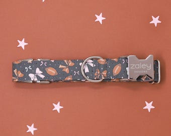 Collare per cani da partita di calcio con fiocchi / Accessorio sportivo rosa per animali domestici da stadio