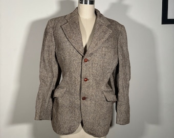 blazer en tweed Harris vintage des années 1980