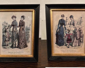 フランスのファッションプレート - 1880 年代 (プレート 9) - Etsy 日本