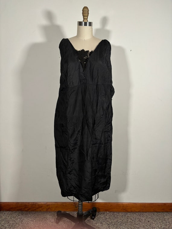 1910s/1920s black silk slip