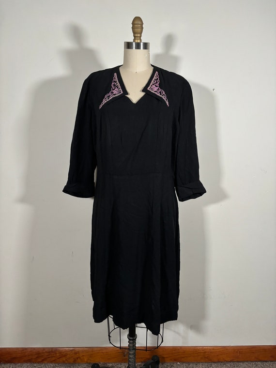 Volup 1940s beaded collar dress