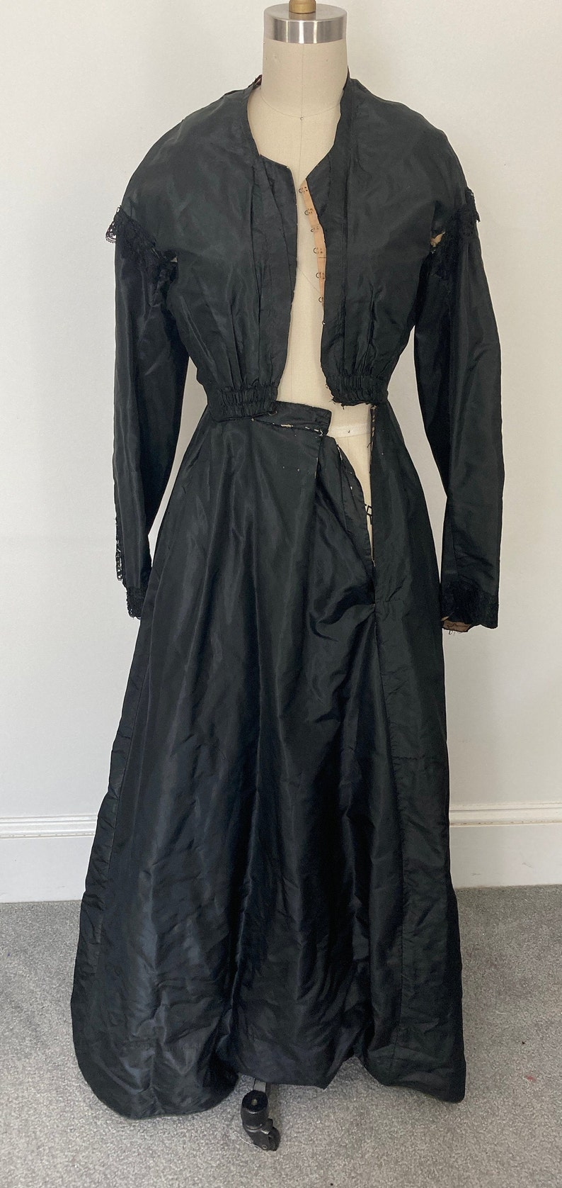 Antique 1860s Civil War Mourning Dress Etsy