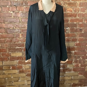 Black 1920s silk dress