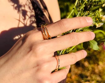 Gold Filled Ring Band, Dainty Stacking Ring, Minimalist Jewelry
