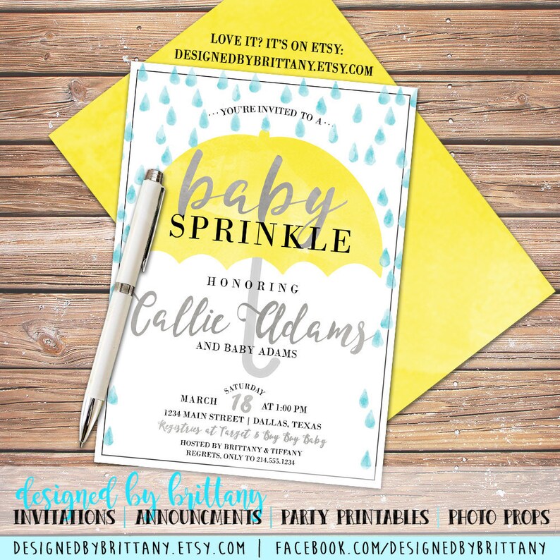 Baby Shower Invite Baby Sprinkle It S A Sprinkle Etsy