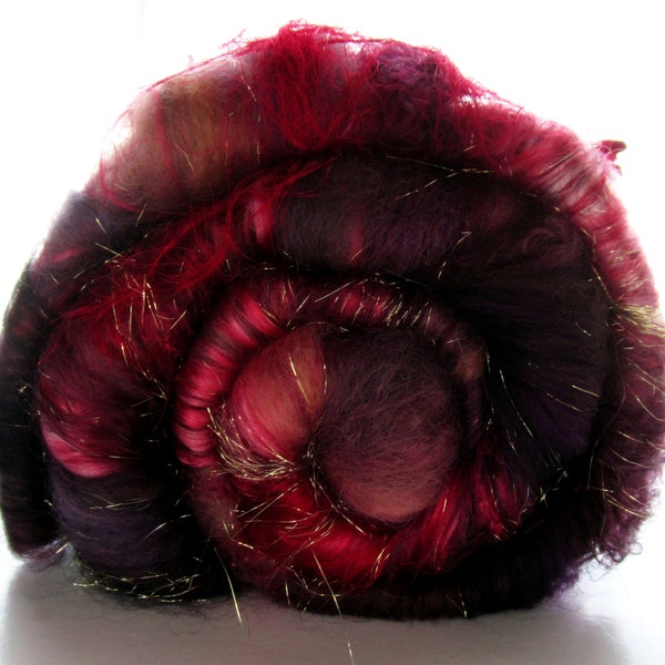 Bloodlust Art Batt 3.8 oz Textured Spinning/Felting