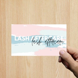 Eyelash Extension Aftercare Card | Eyelash Extensions | Lash Extension Care Instructions | After Care Card | Digital Download