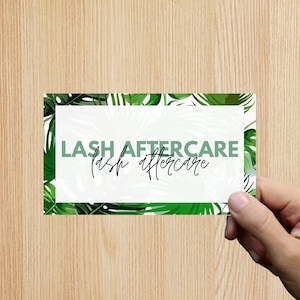 Eyelash Extension Aftercare Card | Tropical | Eyelash Extensions | Lash Extension Care Instructions | After Care Card | Digital Download