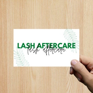 Eyelash Extension Aftercare Card | Eyelash Extensions | Lash Extension Care Instructions | After Care Card | Digital Download