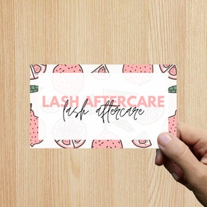 Eyelash Extension Aftercare Card | Eyelash Extensions | Citrus Fruit | Lash Extension Care Instructions | After Care Card | Digital Download